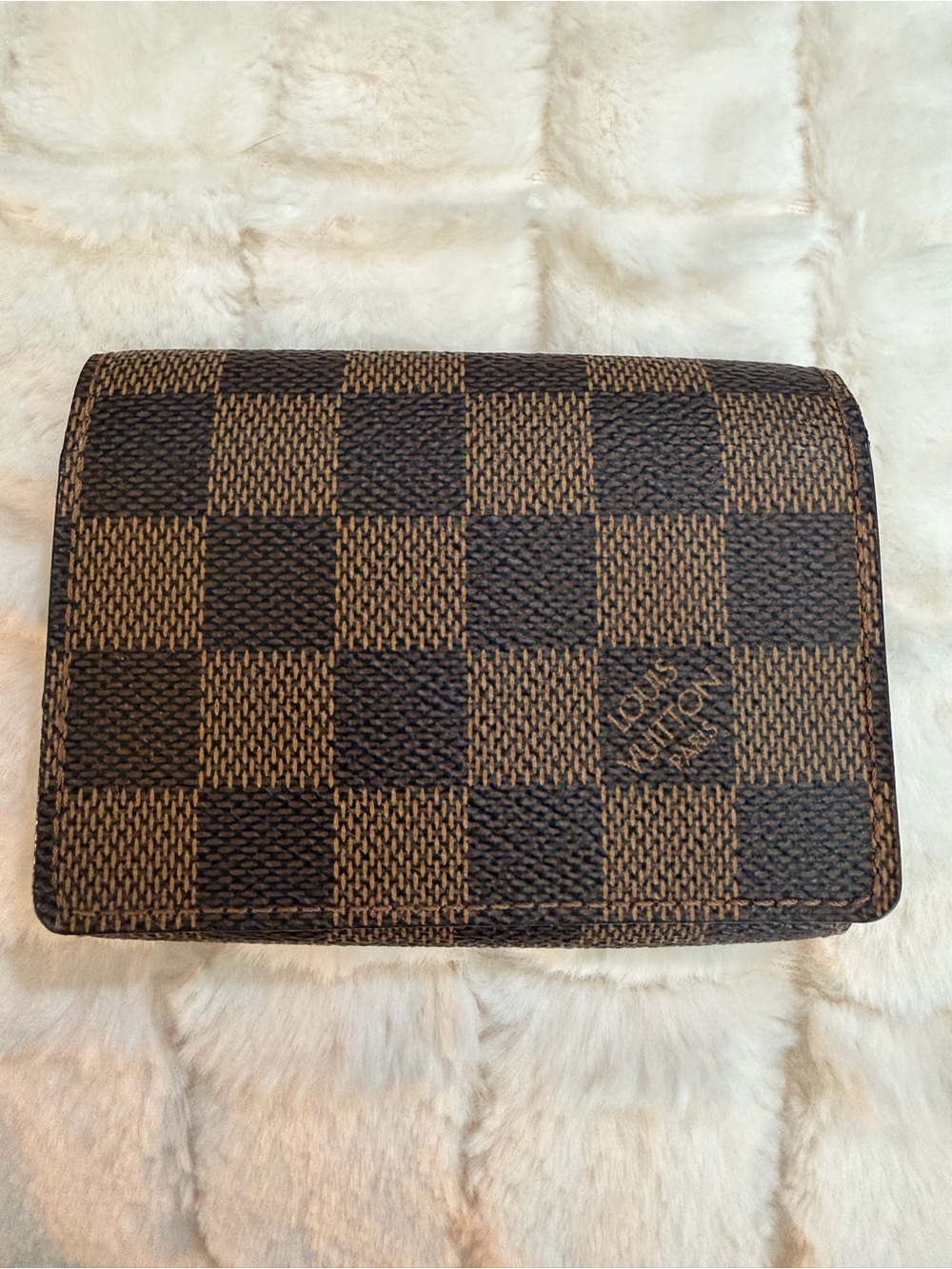 Louis Vuitton Damier Ebene Business Card Holder Card Case Wallet | Made in Spain